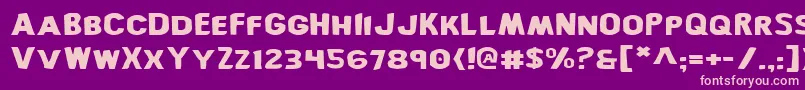 BronicExpanded Font – Pink Fonts on Purple Background