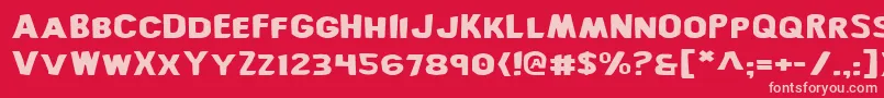 BronicExpanded Font – Pink Fonts on Red Background