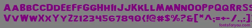 フォントBronicExpanded – 紫色のフォント、灰色の背景