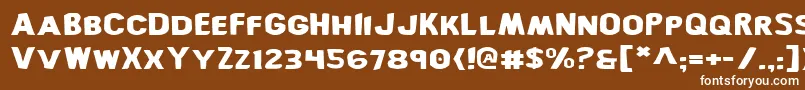 フォントBronicExpanded – 茶色の背景に白い文字