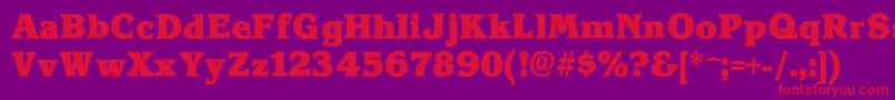 Kronecontour Font – Red Fonts on Purple Background