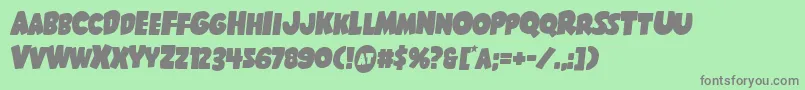 Shablagoosemital-Schriftart – Graue Schriften auf grünem Hintergrund
