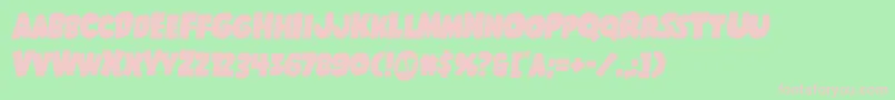 Shablagoosemital Font – Pink Fonts on Green Background