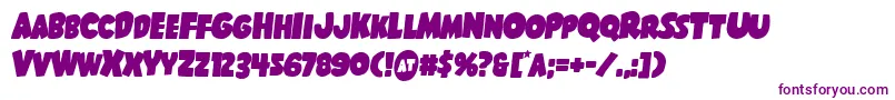 Шрифт Shablagoosemital – фиолетовые шрифты на белом фоне