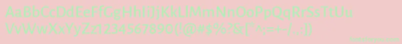 LunasansSemibold Font – Green Fonts on Pink Background