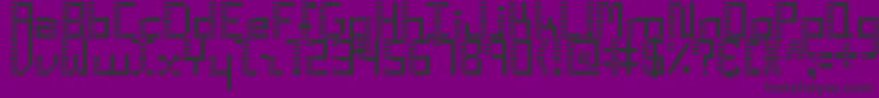 ZebraDeco-fontti – mustat fontit violetilla taustalla