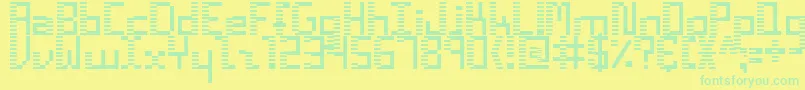 ZebraDeco-fontti – vihreät fontit keltaisella taustalla