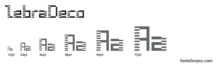 ZebraDeco Font Sizes