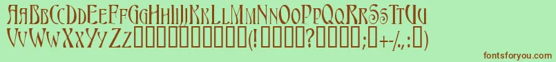 TriestescapssskBold Font – Brown Fonts on Green Background