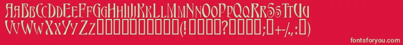 TriestescapssskBold Font – Green Fonts on Red Background