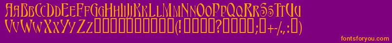 TriestescapssskBold Font – Orange Fonts on Purple Background