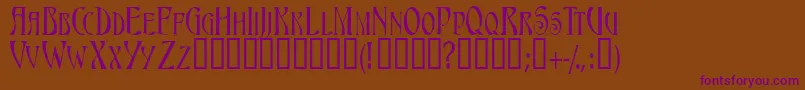 TriestescapssskBold Font – Purple Fonts on Brown Background