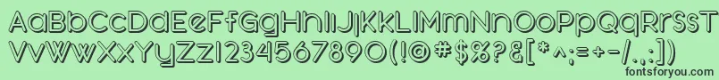 SfOrsonCasualShaded Font – Black Fonts on Green Background
