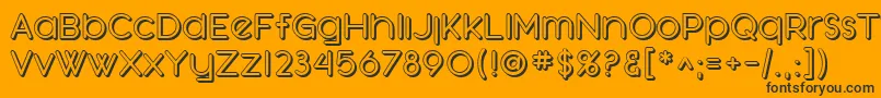 SfOrsonCasualShaded-Schriftart – Schwarze Schriften auf orangefarbenem Hintergrund