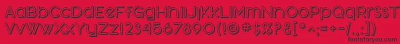 SfOrsonCasualShaded Font – Black Fonts on Red Background
