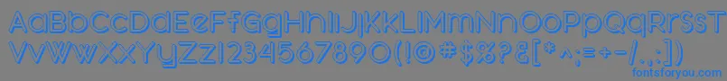 フォントSfOrsonCasualShaded – 灰色の背景に青い文字