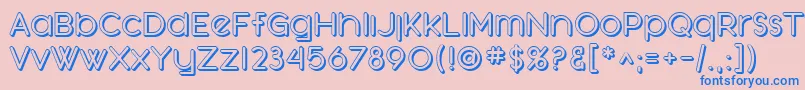 フォントSfOrsonCasualShaded – ピンクの背景に青い文字
