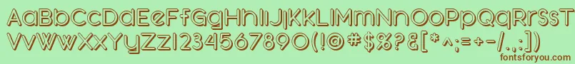 Шрифт SfOrsonCasualShaded – коричневые шрифты на зелёном фоне