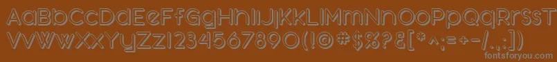 フォントSfOrsonCasualShaded – 茶色の背景に灰色の文字