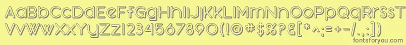 SfOrsonCasualShaded-Schriftart – Graue Schriften auf gelbem Hintergrund