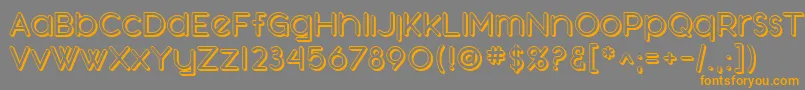 SfOrsonCasualShaded-Schriftart – Orangefarbene Schriften auf grauem Hintergrund