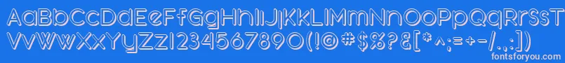 フォントSfOrsonCasualShaded – ピンクの文字、青い背景