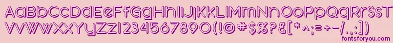 フォントSfOrsonCasualShaded – ピンクの背景に紫のフォント