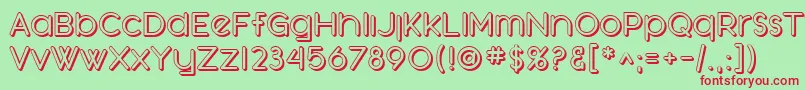 SfOrsonCasualShaded Font – Red Fonts on Green Background