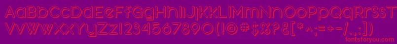 SfOrsonCasualShaded-fontti – punaiset fontit violetilla taustalla