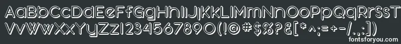 SfOrsonCasualShaded-Schriftart – Weiße Schriften auf schwarzem Hintergrund