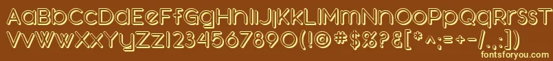 SfOrsonCasualShaded Font – Yellow Fonts on Brown Background