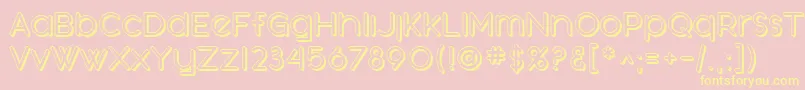 SfOrsonCasualShaded-Schriftart – Gelbe Schriften auf rosa Hintergrund