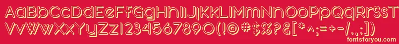 SfOrsonCasualShaded Font – Yellow Fonts on Red Background