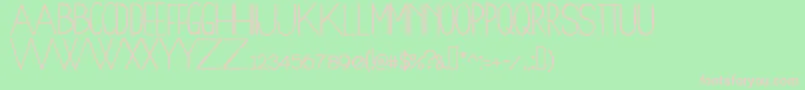 Woodcabin Font – Pink Fonts on Green Background
