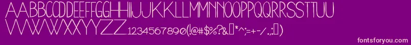 Woodcabin Font – Pink Fonts on Purple Background