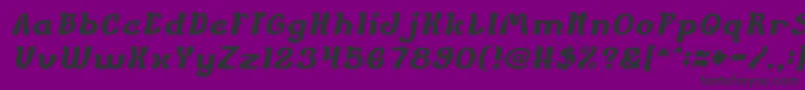 Шрифт ChildrenStoriesItalic – чёрные шрифты на фиолетовом фоне