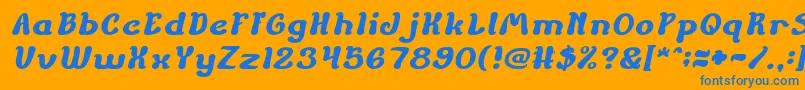 ChildrenStoriesItalic Font – Blue Fonts on Orange Background