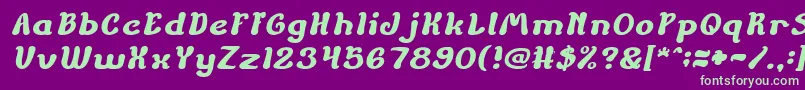 ChildrenStoriesItalic Font – Green Fonts on Purple Background