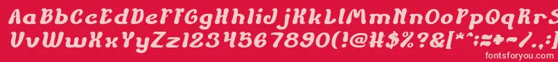 ChildrenStoriesItalic Font – Pink Fonts on Red Background