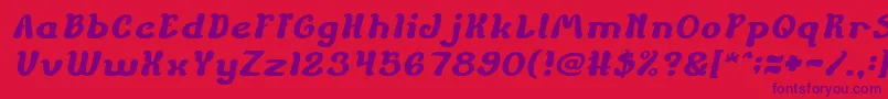 ChildrenStoriesItalic Font – Purple Fonts on Red Background