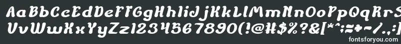 Шрифт ChildrenStoriesItalic – белые шрифты на чёрном фоне