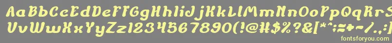 ChildrenStoriesItalic Font – Yellow Fonts on Gray Background