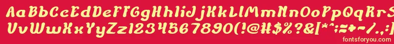 ChildrenStoriesItalic Font – Yellow Fonts on Red Background