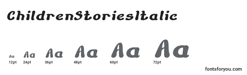 Размеры шрифта ChildrenStoriesItalic