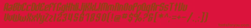 SfArcheryBlackOblique Font – Brown Fonts on Red Background