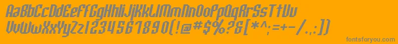 SfArcheryBlackOblique Font – Gray Fonts on Orange Background