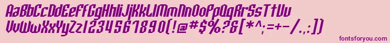 SfArcheryBlackOblique Font – Purple Fonts on Pink Background