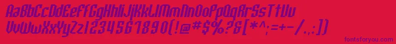SfArcheryBlackOblique Font – Purple Fonts on Red Background