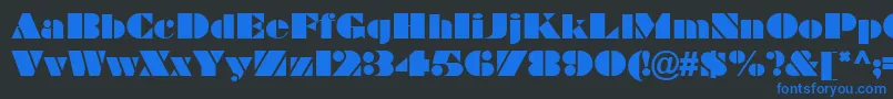 GeBravo Font – Blue Fonts on Black Background