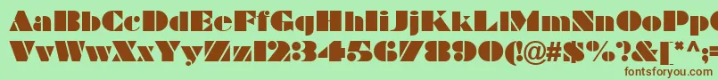 GeBravo Font – Brown Fonts on Green Background